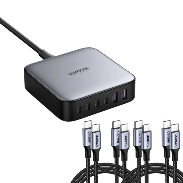 UGREEN Nexode 200W USB C GaN Charger-6 Ports Desktop Charger