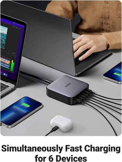 UGREEN Nexode 200W USB C GaN Charger-6 Ports Desktop Charger